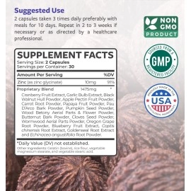 Intestinal Guard - Worm and Intestinal Cleanser for Humans - Wormwood & Black Walnut- - 60 Capsules