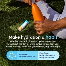 Nuun Vitamins Electrolyte Tablets with Vitamin D, C, E, A, & B6, Folic Acid, Magnesium & 4 Other Essential Electrolytes, Gluten Free & Vegan, Mixed Fruit, 4 Pack (48 Servings Total)