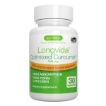 Igennus Longvida Lipidated Curcumin 500mg, Ultra Bioavailable & Sustained Action, 65x Higher Plasma Levels, Intensive Support, Free-Form Curcumin, Vegan, 30 Capsules,
