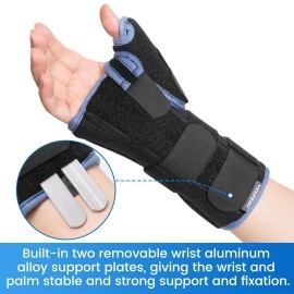 Velpeau Wrist Brace with Thumb Spica Splint for De Quervain\'s Tenosynovitis, Carpal Tunnel Pain, Stabilizer for Tendonitis, Arthritis, Sprains & Fracture Forearm Support Cast (Regular, Left Hand -M)