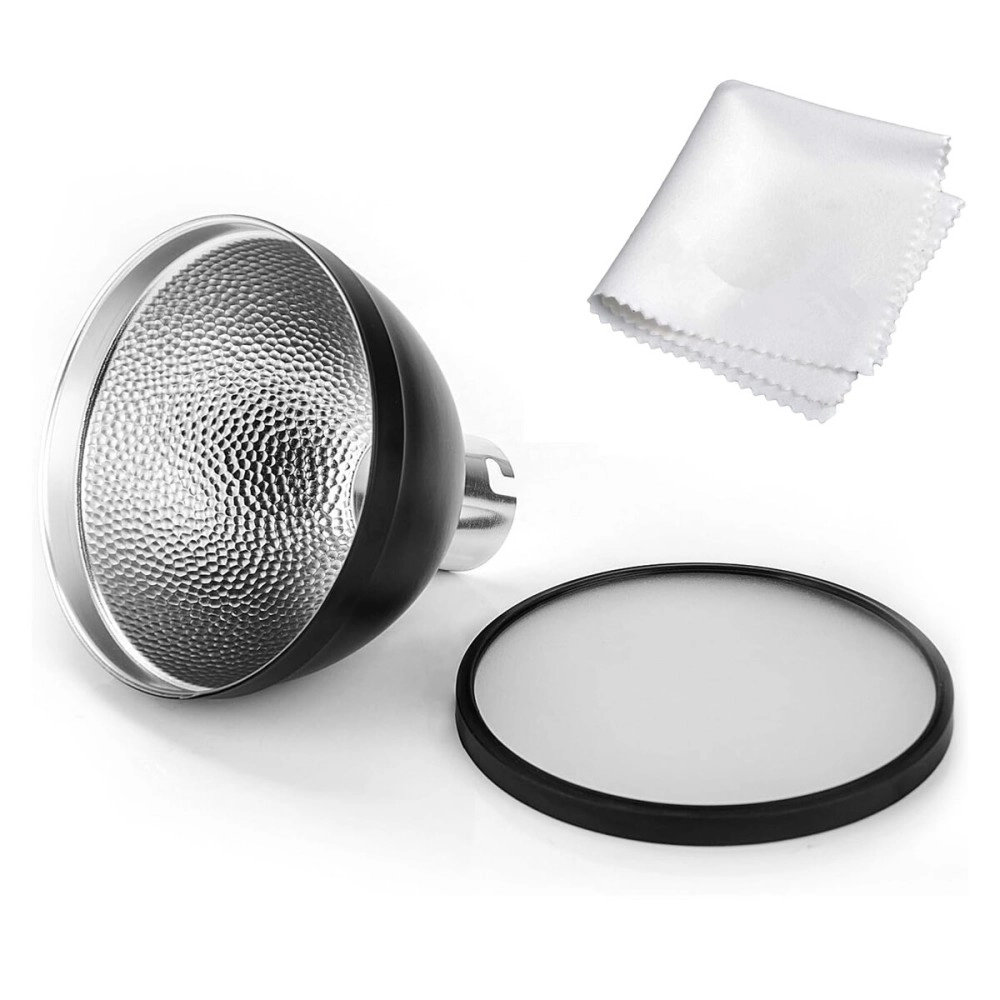 Godox AD-S2 Standard Reflector with Soft Diffuser and PERGEAR Cleaning Cloth for Godox AD200 AD180 AD360 AD360II Flashes
