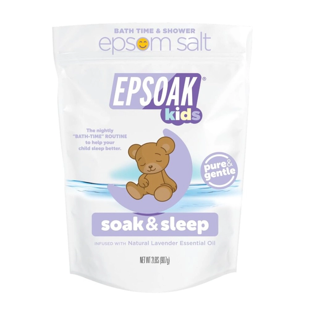 Epsoak Kids - Soak & Sleep Epsom Salt Bath Soak for Kids (2lb Bag - Pure & Gentle Formula with Lavender).