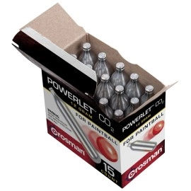 Crosman CC15PB CO2 Powerlet For Paintball (15-Count),Black