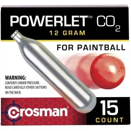 Crosman CC15PB CO2 Powerlet For Paintball (15-Count),Black
