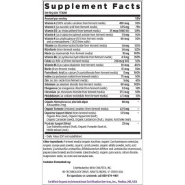 New Chapter Multivitamin for Men 50 Plus - Every Man\'s One Daily 55+ with Fermented Probiotics + Whole Foods + Astaxanthin + Organic Non-GMO Ingredients -24ct (Packaging May Vary)