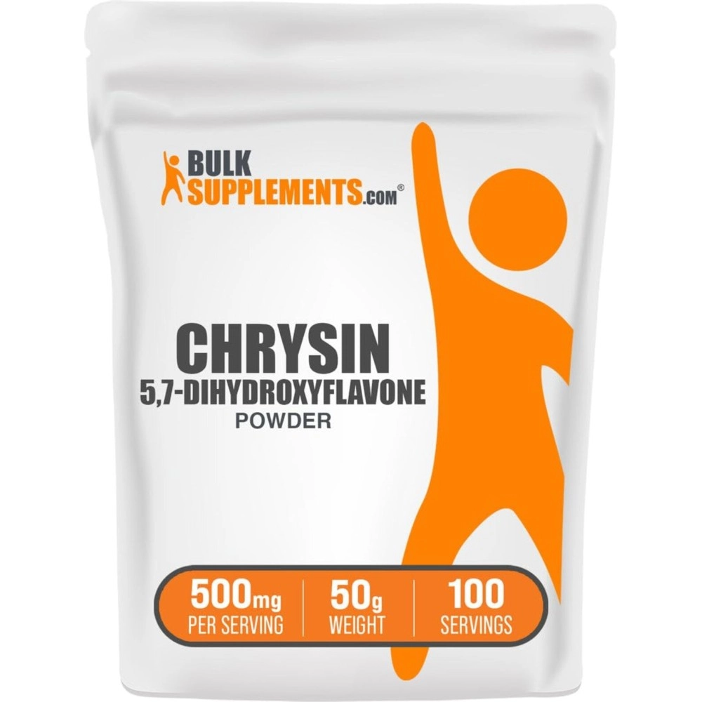 BulkSupplements.com Chrysin Powder - 5,7-Dihydroxyflavone, Chrysin Supplement, Antioxidants Supplement - Gluten Free, 500mg per Serving, 50g (1.8 oz) (Pack of 1)