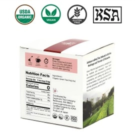 Sugimoto Tea - Organic Hojicha - Roasted Twig Tea - 12 Count Compostable Pyramid Teabags