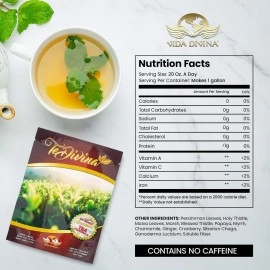 Vida Divina Detox Tea All Organic Healthy Cleansing Formula, Caffeine Free All Natural Colon Cleanse Digestive Tea and Body Detox, 12 Blended Herbs - Original Flavor | 0.3oz (Pack of 1)