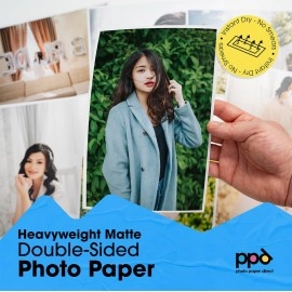 PPD Inkjet Matte Double Sided Heavyweight Photo Quality Paper LTR 8.5 x 11 53lbs. 210gsm 9mil x 50 sheets (PPD045-50)