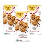 Simple Mills Chocolate Chip Crunchy Almond Flour Cookies, -Pack of 3 (5.5oz,156g)