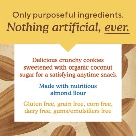 Simple Mills Chocolate Chip Crunchy Almond Flour Cookies, -Pack of 3 (5.5oz,156g)