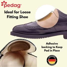pedag Supra Tongue Shoe Pad | Soft Leather and Memory Foam Shoe Padding - German Handmade, Large/X-Large