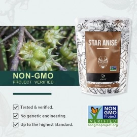 Soeos Star Anise Seeds (Anis Estrella), Whole Chinese Star Anise Pods, Dried Anise Star Spice, 4 oz.