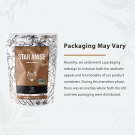 Soeos Star Anise Seeds (Anis Estrella), Whole Chinese Star Anise Pods, Dried Anise Star Spice, 4 oz.