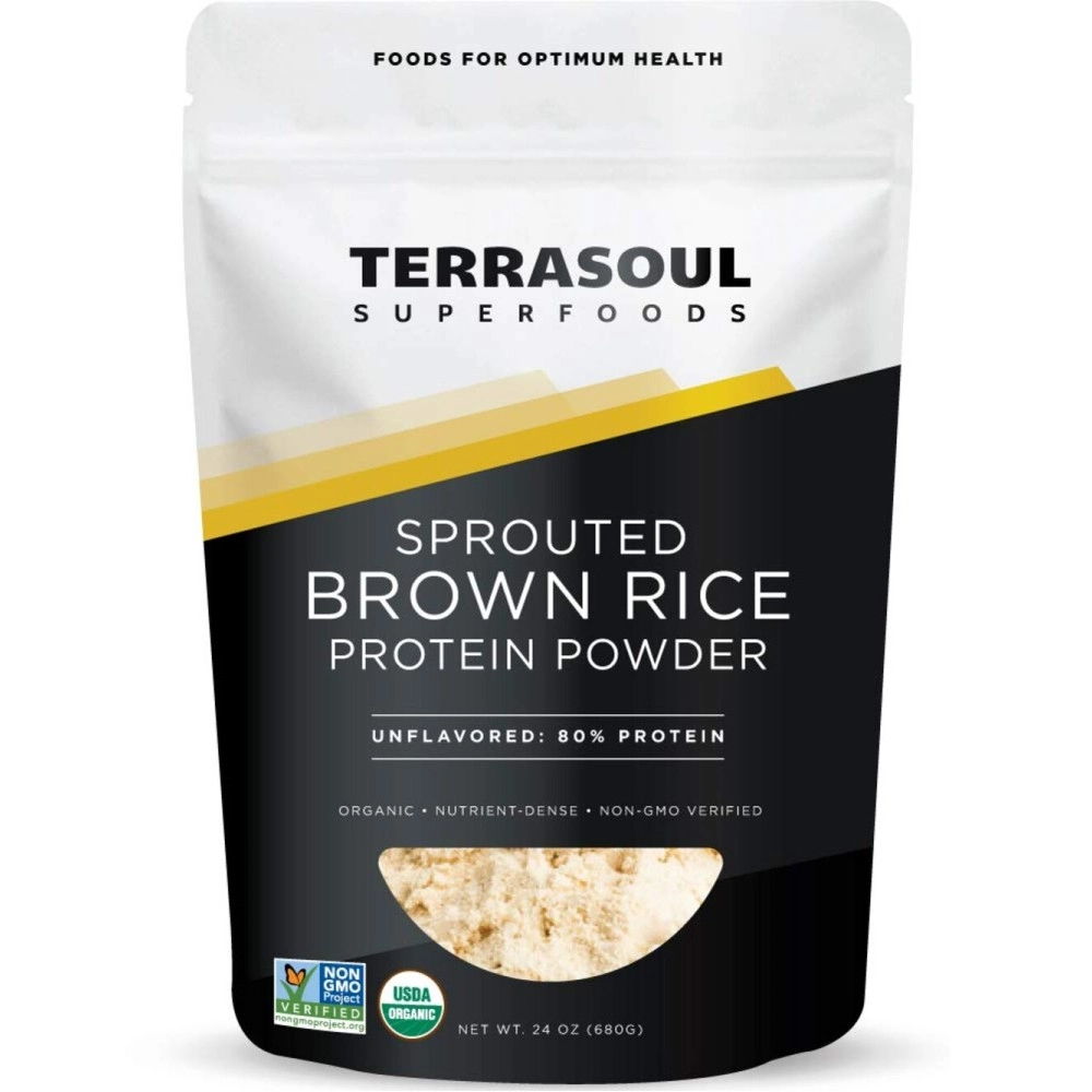 Terrasoul Superfoods Organic Sprouted Brown Rice Protein Powder, 1.5 Pounds