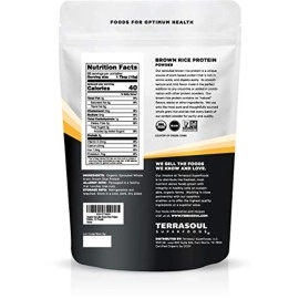 Terrasoul Superfoods Organic Sprouted Brown Rice Protein Powder, 1.5 Pounds