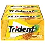 Trident Pineapple Twist Sugar Free Gum - with Xylitol - 12 Packs (168 Pieces Total)