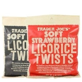 Trader Joe\'s Soft Licorice Twists 8oz (Strawberry Licorice, 5 Pack)