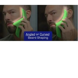 Quality Time Beard Shaping Tool Guide; Flexible Beard Tool Kit, Do-it-Yourself, Innovative Design Template, Haircut Trimming Stencil - Beard Lineup Shaving Guide, Made in USA