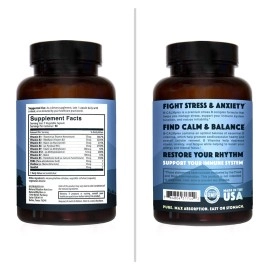 Natural Rhythm B-CALMplex - Stress B-Complex - Vitamin B Complex for Stress & Anxiety Support - 90 Capsules