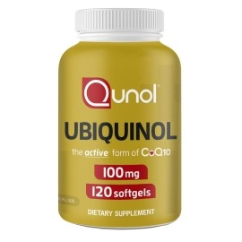 Qunol Ubiquinol CoQ10 100mg Softgels, Ubiquinol - Active form Of Coenzyme Q10, Antioxidant For Heart Health, Healthy Blood Pressure Levels, Beneficial To Statin Users, 4 Month Supply - 120 Count