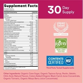 SmartyPants Daily Gummy Vitamin Teen Girl Complete: Vitamin C, Vitamin D3, Vitamin E, Omega 3, Vitamin B12, Multivitamin, Vitamin K2, Lutein Immune Support, Zeaxanthin, , 120 Count (30 Day Supply)