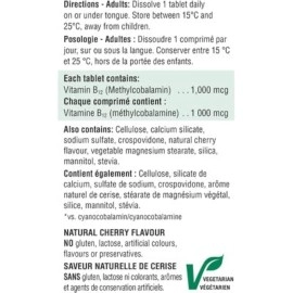 Jamieson Vitamin B12 Methylcobalamin Fast Dissolving Sublingual Tablets, 1,000 mcg, 100 sublingual Tablets