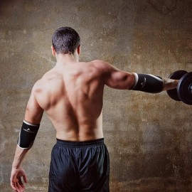 AEOLOS Compression Elbow Sleeves(Pair), 5mm Neoprene Elbow Barces for Weightlifting Powerlifting Tennis Golf and Basketball (Large, Black)