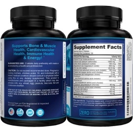 Potent Garden Mega Mineral Supplement Complete Mineral Complex with Calcium Magnesium Zinc Potassium Boron Selenium Chromium & 72 Trace Minerals Iron Free Calcium Supplement -100 Pills