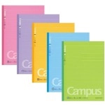 Kokuyo Campus Notebooks Semi-B5 Pre-Dotted, 6 mm Ruled, 30 Sheets - 60 Pages, Vitamin Colors (1 set/vitamin color)