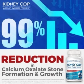 KIDNEY C.O.P. COP Calcium Oxalate Protector 120 Capsules, Patented Support for Calcium Oxalate Crystals, Helps Stops Recurrence of Stones, Stronger Than Chanca Piedra Stone Breaker Supplements