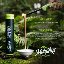 Murphy\'s Naturals Mosquito Incense Sticks | Deet-Free with Plant-Based Essential Oils | 2.5 Hour Protection | 12 Sticks Per Tube