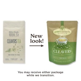 Palm Beach Medicinal Herbs Cleavers Tea - Pure Herbal Tea Series by Herbals (30ct) [Packaging May Vary]