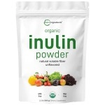 Organic Inulin FOS Powder (From Jerusalem Artichoke), 1KG (35 Ounce), Prebiotic Intestinal Support, Colon and Gut Health, Natural Water Soluble Fibers for Smoothie and Drinks, No GMOs & Vegan Friendly