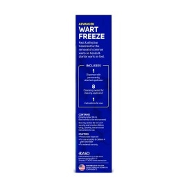 Care Science Wart Remover Freeze, 8 Applications | 1-Step Wart Removal for Common Warts on Hands, Elbows, Knees, and Feet