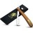 The Cambridge Cutthroat Razor Kit with Travel Pouch - Missanda Hardwood & Stainless Steel Professional Barber Single Straight Edge for Men - Moustache & Beard Shaper - No Blades Included.
