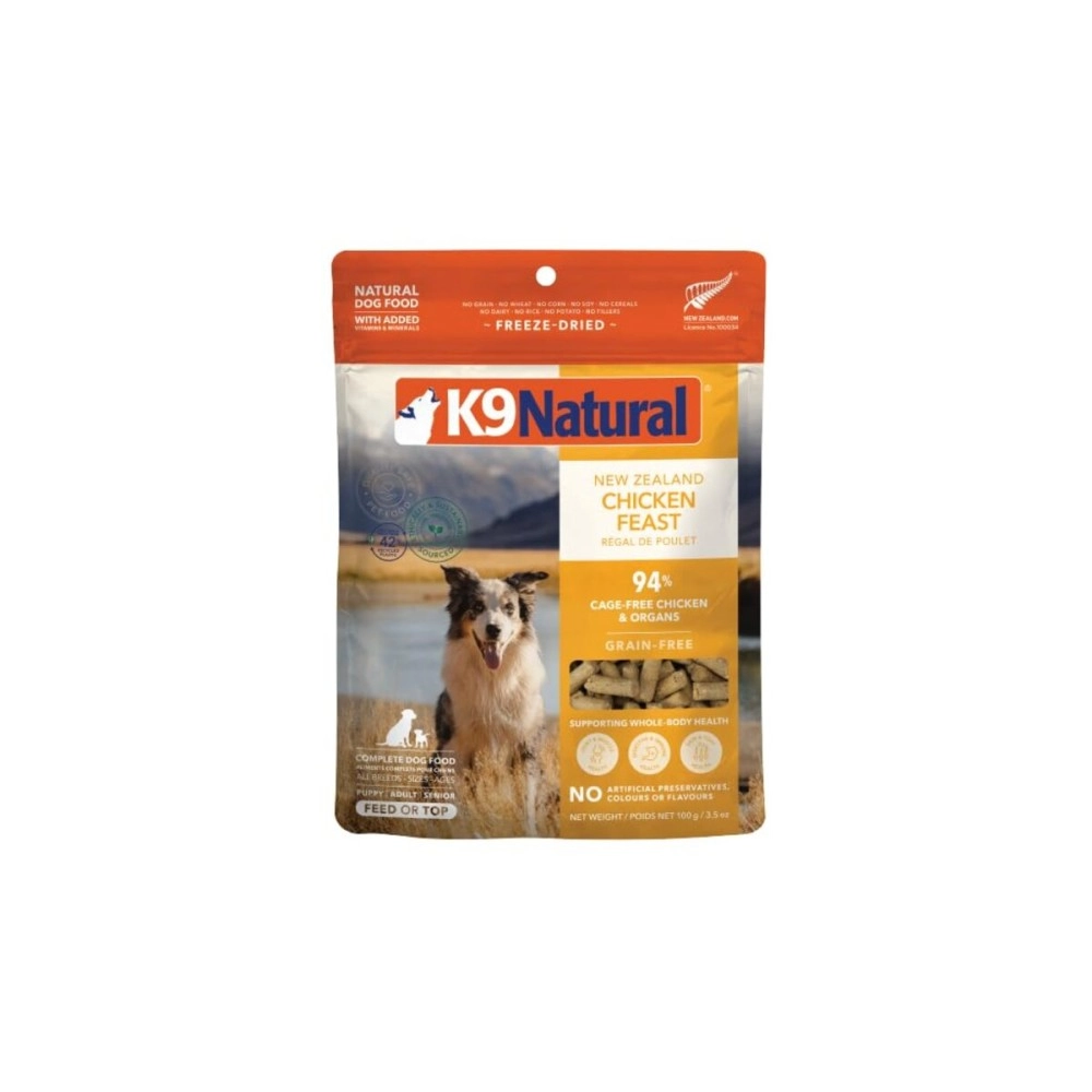 K9 Natural Chicken Feast - Freeze Dried Raw Topper for Dogs - 100g