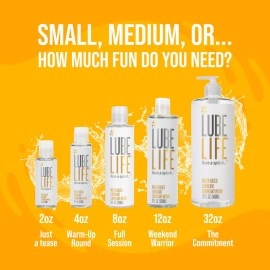 Lube Life Water Based Personal Lubricant, 240ml Sex for Men, Women and Couples (Free of Parabens, Glycerin, Silicone and Oil)