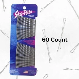 Sta-Rite Bobby Pins 1353 Silver 60 count