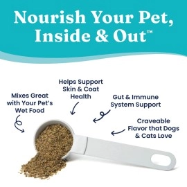 Solid Gold Cat & Dog Multivitamin Powder - Kelp Powder, Omega 3 & Vitamins for Dental, Digestive, Immune, Skin & Coat Health - Multi Vitamin for Dogs & Cats - Cat & Dog Food Additive Supplement - 5oz