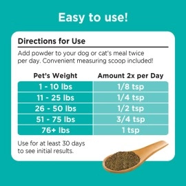 Solid Gold Cat & Dog Multivitamin Powder - Kelp Powder, Omega 3 & Vitamins for Dental, Digestive, Immune, Skin & Coat Health - Multi Vitamin for Dogs & Cats - Cat & Dog Food Additive Supplement - 5oz