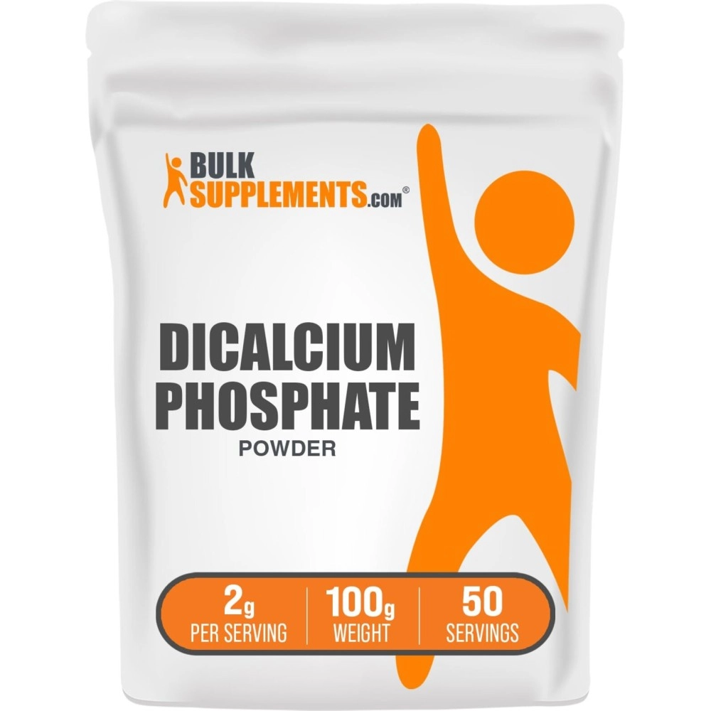 BulkSupplements.com Dicalcium Phosphate Powder, 3.5 Ounce, Pure Calcium and Phosphorus Supplement, Bone Strength, Gluten Free, Soy Free, Dairy Free