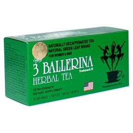 3 Ballerina Tea Dieters Extra Strength 18 Tea Bags, drink, 36 Count, (Pack of 2)