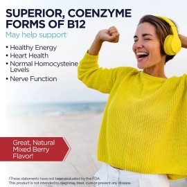 KAL B-12 Methylcobalamin & Adenosylcobalamin, ActivMelt, Mixed Berry 60 Micro Tablets (2000 Mcg)