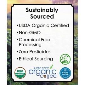 0.9kg Cafe Don Pablo Subtle Earth Organic Swiss Water Process Decaf - Medium-Dark Roast - Whole Bean Coffee USDA Certified Organic, 0.9kg