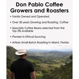 0.9kg Cafe Don Pablo Subtle Earth Organic Swiss Water Process Decaf - Medium-Dark Roast - Whole Bean Coffee USDA Certified Organic, 0.9kg