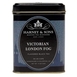 Harney & Sons Victorian London Fog, 4oz Loose Leaf Tea w/Bergamot, Lavender, and Vanilla, Hearty English Black Tea Blend
