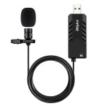 FIFINE TECHNOLOGY Lavalier Lapel Clip-on Cardioid Condenser Computer Mic Plug and Play USB Microphone with Sound Card (K053)