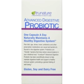 Trunature ADVANCED Digestive Probiotic with 12 Strains & 100 Capsules