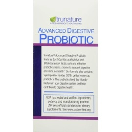 Trunature ADVANCED Digestive Probiotic with 12 Strains & 100 Capsules